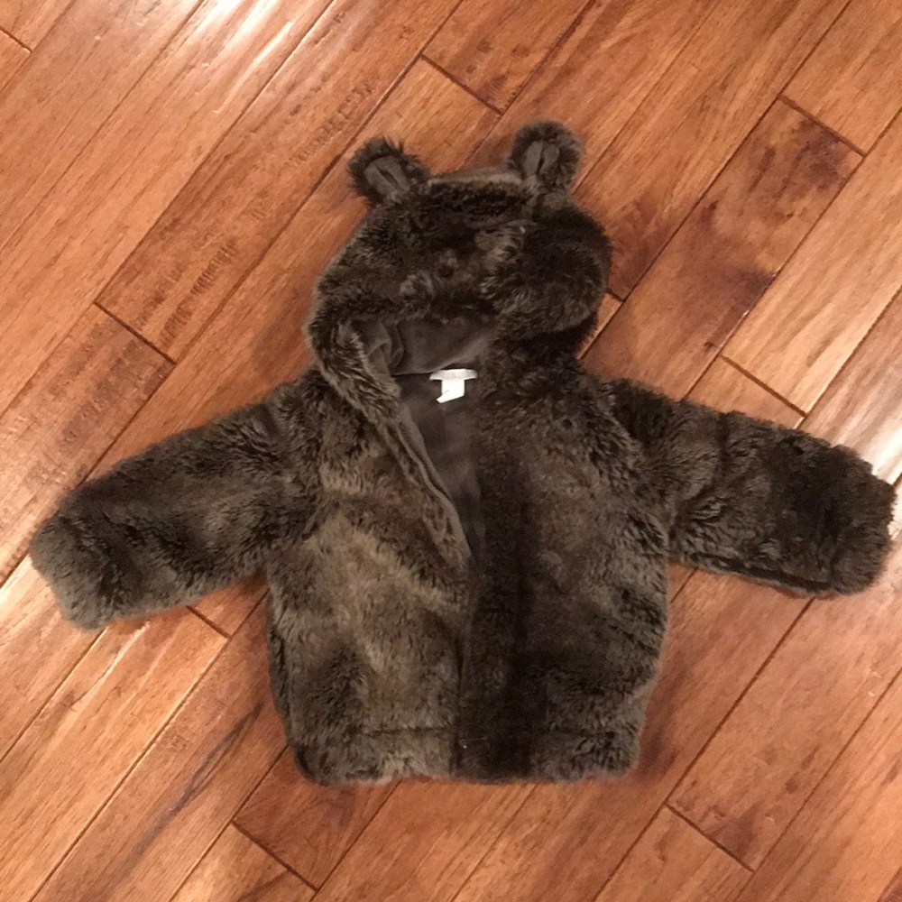 Restoration Hardware brown bear fur coat  2-3Y